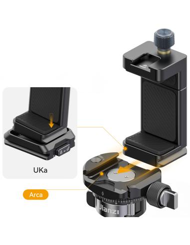 Metalowy uchwyt na smartfona ULANZI MA33