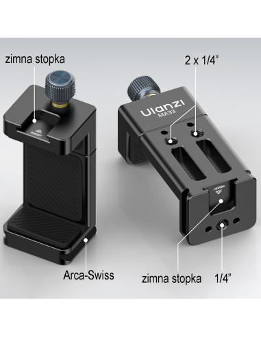 Metalowy uchwyt na smartfona ULANZI MA33