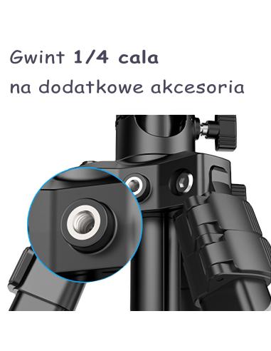 Aluminiowy Statyw 176,5 cm z odwracaną kolumną...