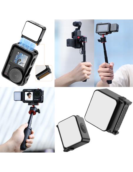 Mini Lampa ULANZI LM18 z systemem szybkiego montażu do kamery sportowej DJI Osmo Action