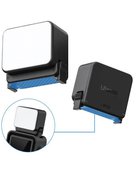 Mini Lampa ULANZI LM18 z systemem szybkiego montażu do kamery sportowej DJI Osmo Action