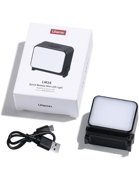 Mini Lampa ULANZI LM18 z systemem szybkiego montażu do kamery sportowej DJI Osmo Action
