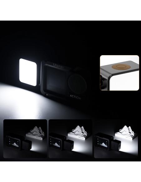Mini Lampa ULANZI LM18 z systemem szybkiego montażu do kamery sportowej DJI Osmo Action
