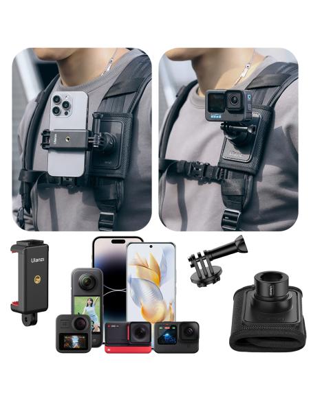 Mocowanie ULANZI CO62 Go-Quick II na plecak do kamer GoPro i smartfonów