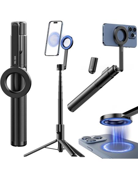 Magnetyczny Selfie Stick ULANZI MG-003 PRO Statyw do Smartfona + pilot BT