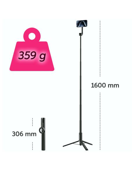 Magnetyczny Selfie Stick ULANZI MG-002 MAX Statyw do Smartfona + pilot BT