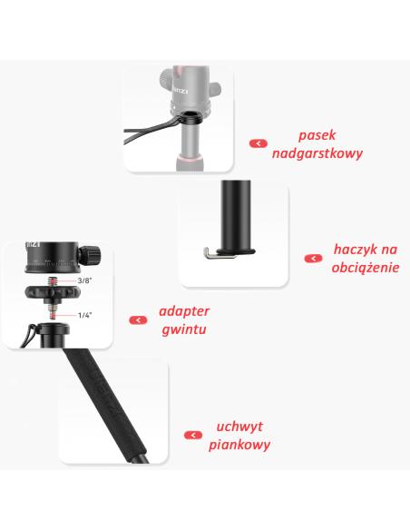 Odwracalny Statyw ULANZI TT31 z solidną głowicą panoramiczną udźwig 4 kg