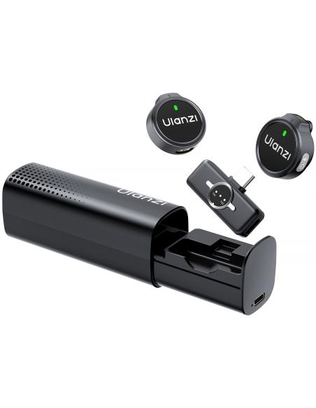 Mikrofony Bezprzewodowe ULANZI A21 czarne USB-C Redukcja Szumów z AI
