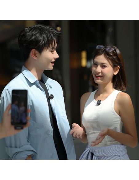 Mikrofony Bezprzewodowe ULANZI A21 czarne USB-C Redukcja Szumów z AI