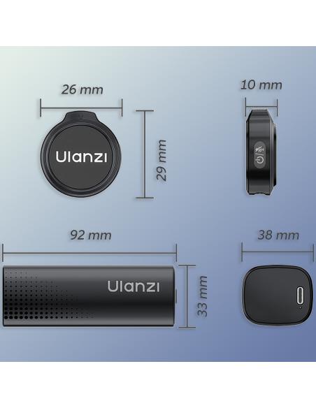 Mikrofony Bezprzewodowe ULANZI A21 czarne USB-C Redukcja Szumów z AI