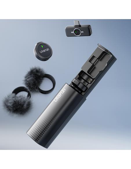 Mikrofony Bezprzewodowe ULANZI A21 czarne USB-C Redukcja Szumów z AI