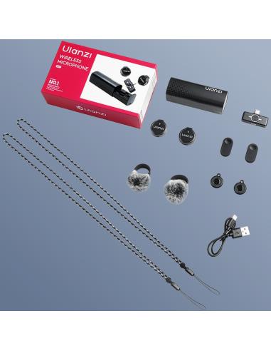 Mikrofony Bezprzewodowe ULANZI A21 czarne USB-C...