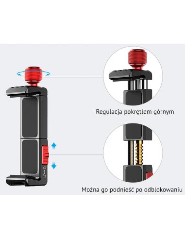 Metalowy uchwyt 360° do smartfonów  Ulanzi...