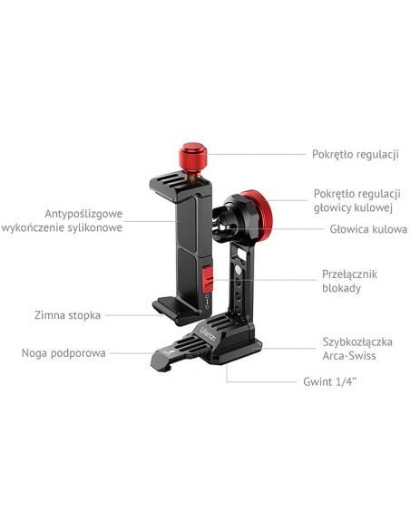 Metalowy uchwyt 360° do smartfonów  Ulanzi ST-14 Iron Man III
