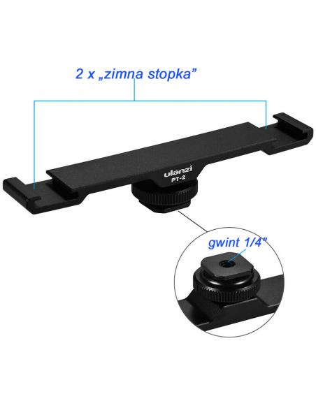 Rozdzielacz 2 x zimna stopka na akcesoria  Ulanzi PT-2