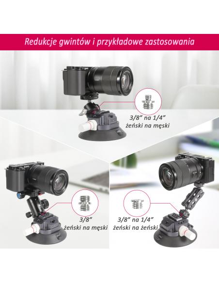 Przyssawka uchwyt z systemem szybkiego montażu  FALCAM F22  4,5″