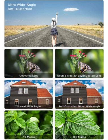 Obiektyw szerokokątny/macro 2w1 do aparatów...