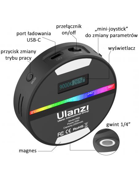 Lampa LED Ulanzi R66 RGB