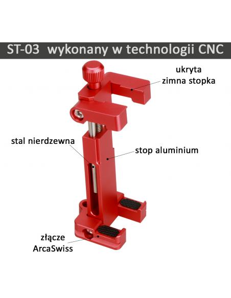 Uchwyt statywowy do smartfonu Ulanzi ST-03 CZERWONY