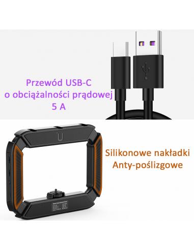 Uchwyt stabilizujący z lampą do smartfona...