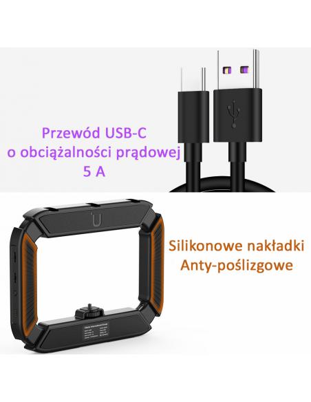 Uchwyt stabilizujący z lampą do smartfona Ulanzi U200
