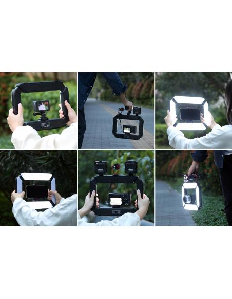 Uchwyt stabilizujący z lampą do smartfona Ulanzi U200