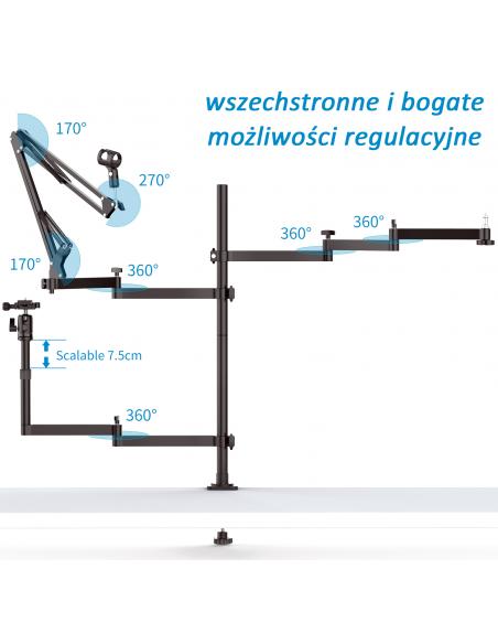 Wielofunkcyjny statyw biurkowy  Ulanzi Universal Desktop Livestream Stand