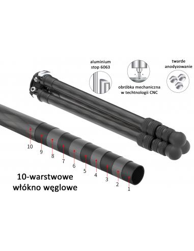 Karbonowy statyw z głowicą  Ulanzi MT-21