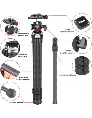 Karbonowy statyw z głowicą  Ulanzi MT-21