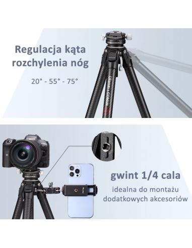 Karbonowy statyw z kulową głowicą panoramiczną...
