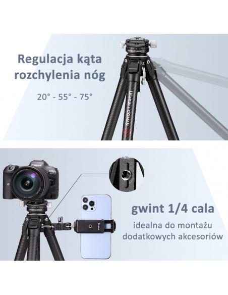 Karbonowy statyw z kulową głowicą panoramiczną  Ulanzi & COMAN ZERO X