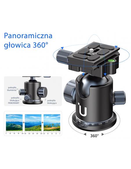 Statyw karbonowy z głowicą panoramiczną Ulanzi MT-61