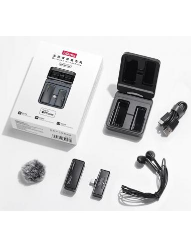 Bezprzewodowy mikrofon krawatowy WiFi 2,4 GHz...