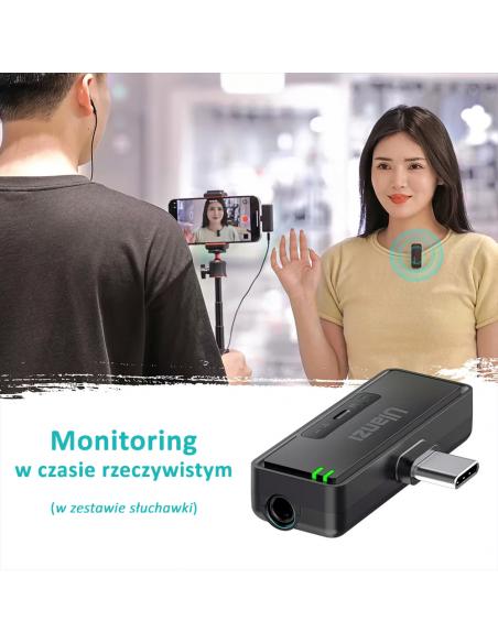 Bezprzewodowy mikrofon krawatowy WiFi 2,4 GHz Ulanzi UW-MIC 10T