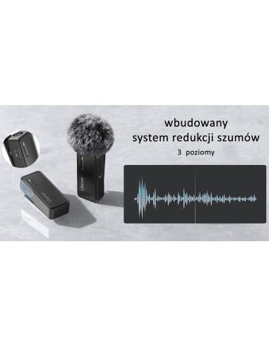 Bezprzewodowy mikrofon krawatowy WiFi 2,4 GHz...