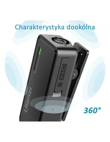 Bezprzewodowy mikrofon krawatowy WiFi 2,4 GHz...