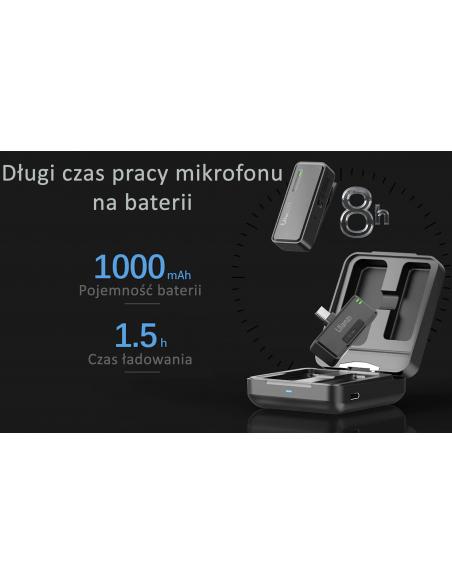 Bezprzewodowy mikrofon krawatowy WiFi 2,4 GHz Ulanzi UW-MIC 10T