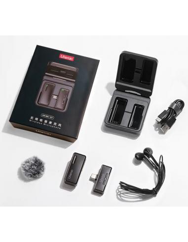 Bezprzewodowy mikrofon krawatowy WiFi 2,4 GHz...