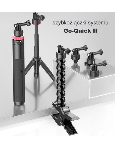 Klips z elastycznym ramieniem i magnetyczną szybkozłączką do kamer sportowych GoPro