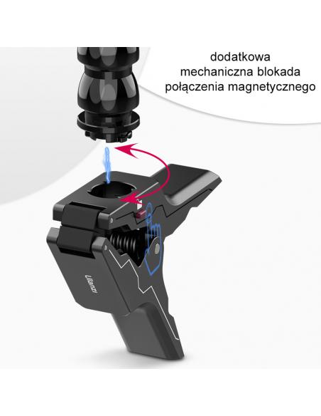 Klips z elastycznym ramieniem i magnetyczną szybkozłączką do kamer sportowych GoPro