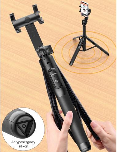 Statyw / selfie stick z pilotem Bluetooth...