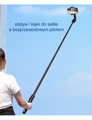 Statyw / selfie stick z pilotem Bluetooth...