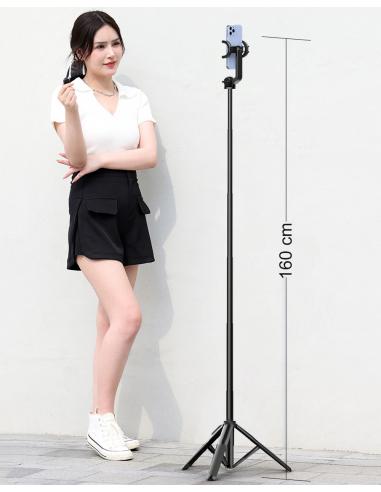 Statyw / selfie stick z pilotem Bluetooth...