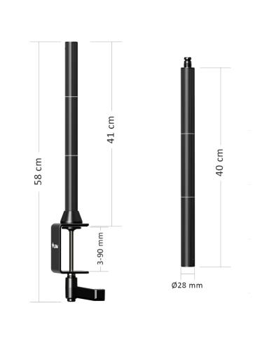 Studyjny statyw biurkowy DIY z belką poziomą...