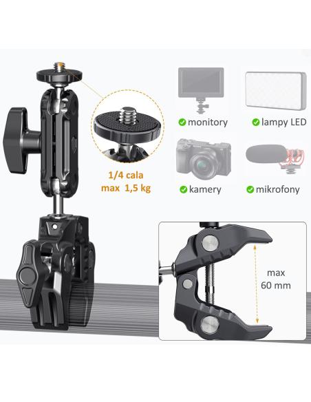 Studyjny statyw biurkowy DIY z belką poziomą Ulanzi VIJIM LS15