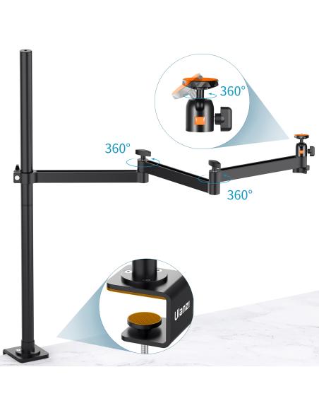 Statyw biurkowy do transmisji LiveStream na mikrofon kamerę Ulanzi 2335