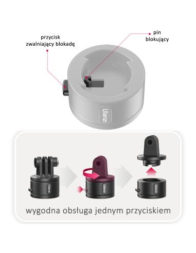 Szybkozłączka do montażu kamer sportowych...