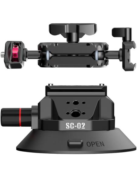 Przyssawka 4,5″ Ulanzi SC-02 z mocowaniem Magic Arm i szyną NATO