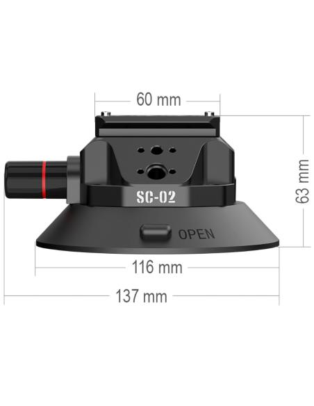 Przyssawka 4,5″ Ulanzi SC-02 z mocowaniem Magic Arm i szyną NATO