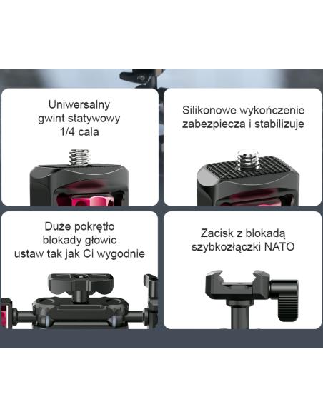 Przyssawka 4,5″ Ulanzi SC-02 z mocowaniem Magic Arm i szyną NATO